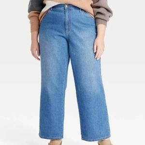 NWT Universal Threads Relaxed Wide Leg Non-Stretch Size 10 Jeans